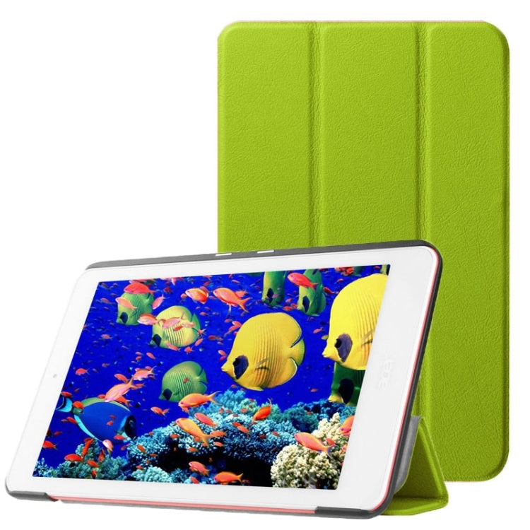 Custer Texture Horizontal Flip Leather Case with 3-folding Holder for Acer Iconia One 8 B1-820