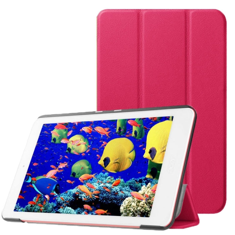 Custer Texture Horizontal Flip Leather Case with 3-folding Holder for Acer Iconia One 8 B1-820
