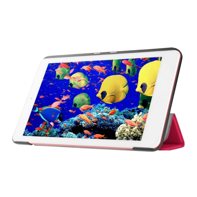 Custer Texture Horizontal Flip Leather Case with 3-folding Holder for Acer Iconia One 8 B1-820