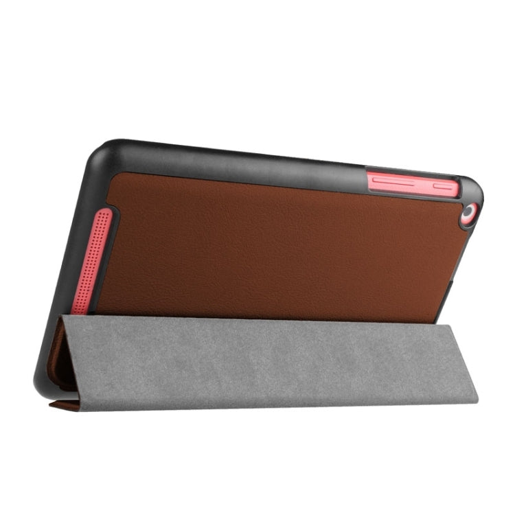 Custer Texture Horizontal Flip Leather Case with 3-folding Holder for Acer Iconia One 8 B1-820