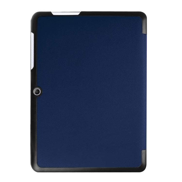 Custer Texture Horizontal Flip Solid Color Leather Case with Three-folding Holder for Acer Iconia One 10 B3-A20