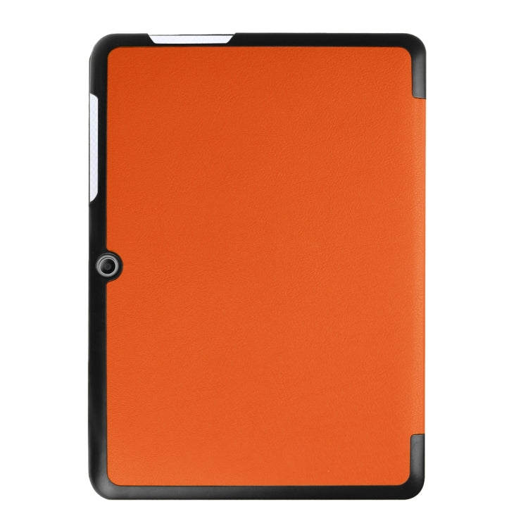 Custer Texture Horizontal Flip Solid Color Leather Case with Three-folding Holder for Acer Iconia One 10 B3-A20