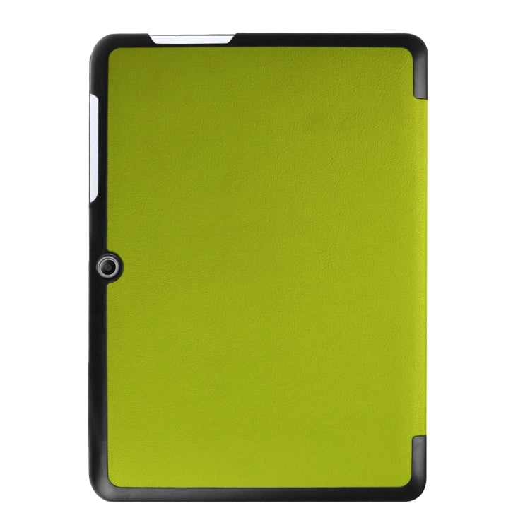 Custer Texture Horizontal Flip Solid Color Leather Case with Three-folding Holder for Acer Iconia One 10 B3-A20