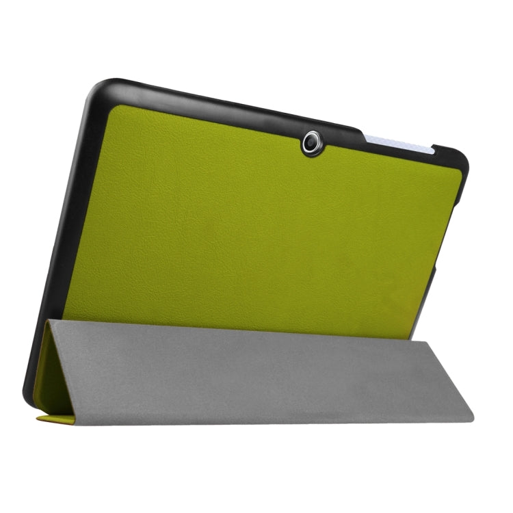 Custer Texture Horizontal Flip Solid Color Leather Case with Three-folding Holder for Acer Iconia One 10 B3-A20