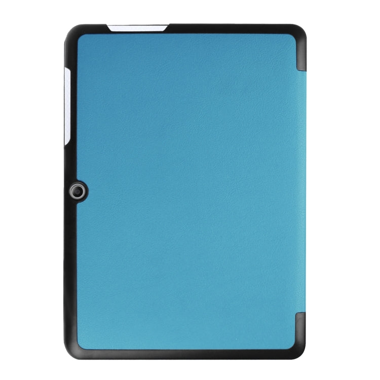 Custer Texture Horizontal Flip Solid Color Leather Case with Three-folding Holder for Acer Iconia One 10 B3-A20