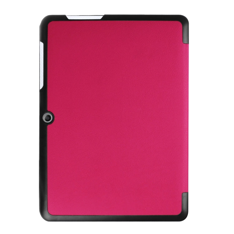 Custer Texture Horizontal Flip Solid Color Leather Case with Three-folding Holder for Acer Iconia One 10 B3-A20