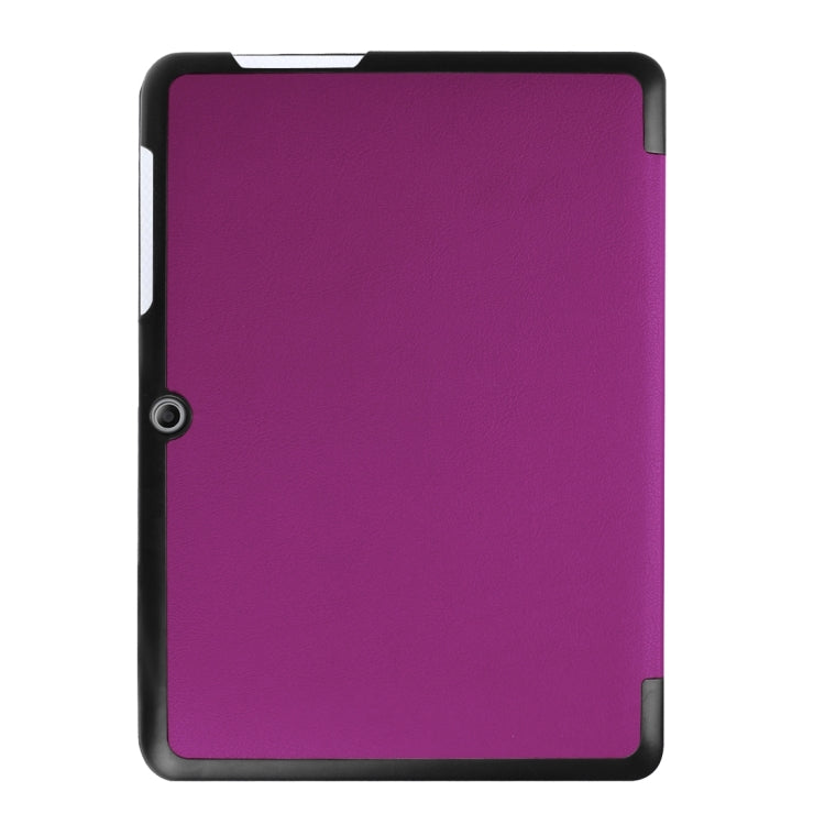 Custer Texture Horizontal Flip Solid Color Leather Case with Three-folding Holder for Acer Iconia One 10 B3-A20