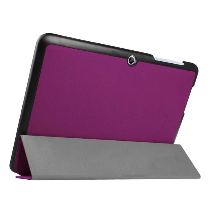 Custer Texture Horizontal Flip Solid Color Leather Case with Three-folding Holder for Acer Iconia One 10 B3-A20