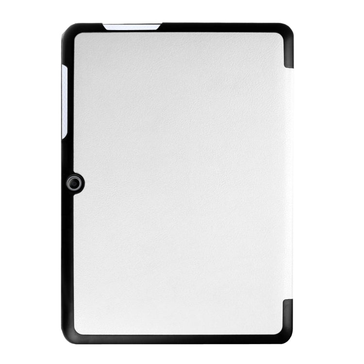 Custer Texture Horizontal Flip Solid Color Leather Case with Three-folding Holder for Acer Iconia One 10 B3-A20