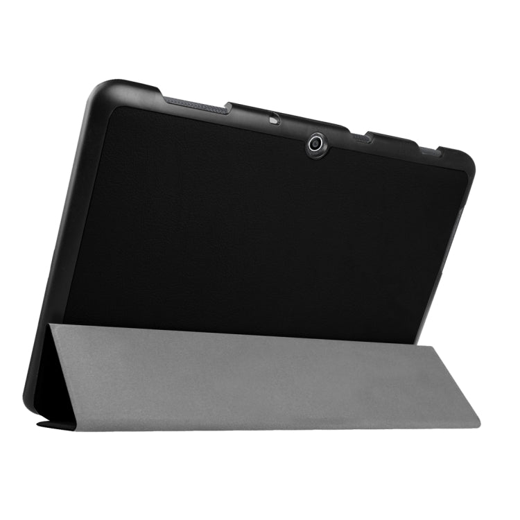 Custer Texture Horizontal Flip Solid Color Leather Case with Three-folding Holder for Acer Iconia One 10 B3-A10