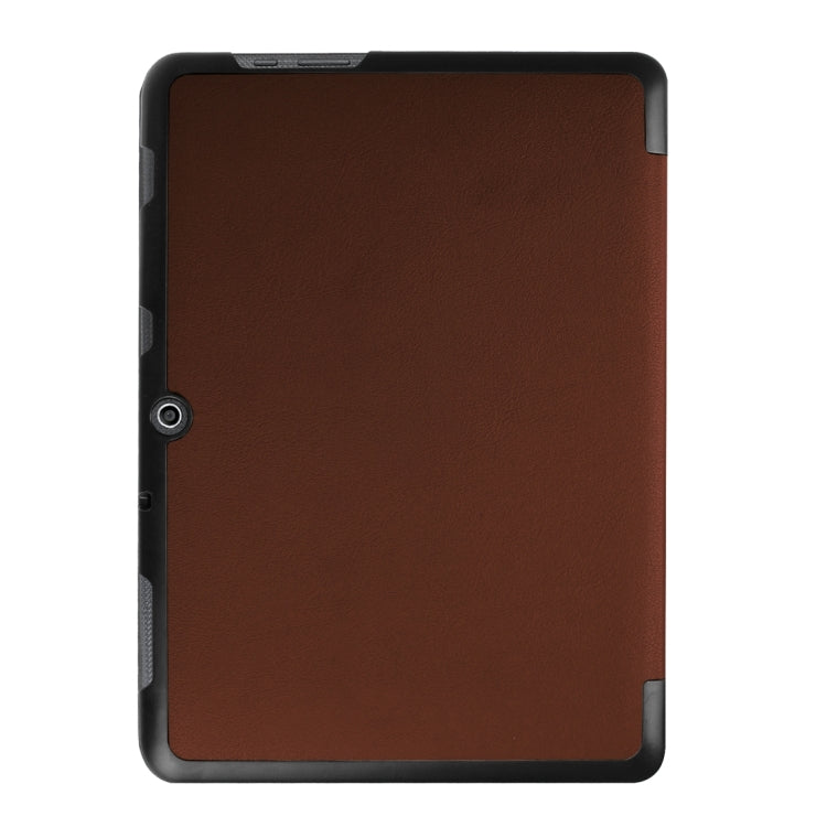 Custer Texture Horizontal Flip Solid Color Leather Case with Three-folding Holder for Acer Iconia One 10 B3-A10