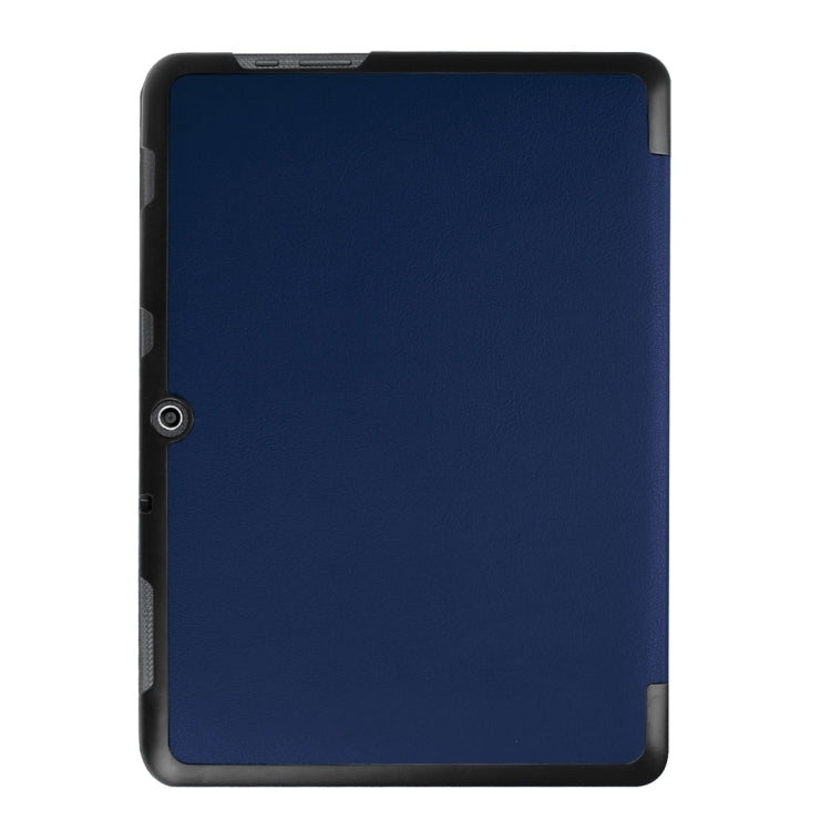 Custer Texture Horizontal Flip Solid Color Leather Case with Three-folding Holder for Acer Iconia One 10 B3-A10