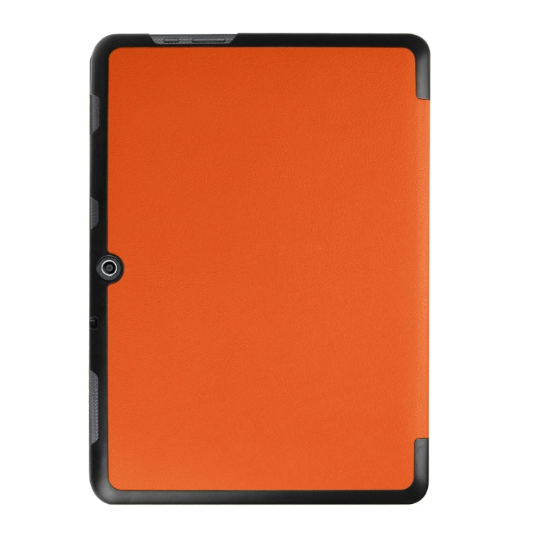 Custer Texture Horizontal Flip Solid Color Leather Case with Three-folding Holder for Acer Iconia One 10 B3-A10