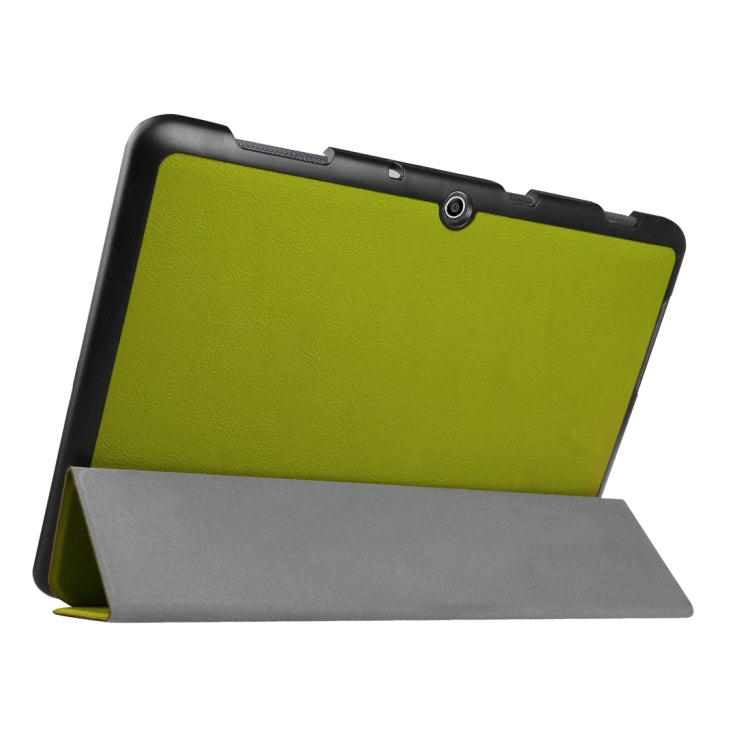 Custer Texture Horizontal Flip Solid Color Leather Case with Three-folding Holder for Acer Iconia One 10 B3-A10