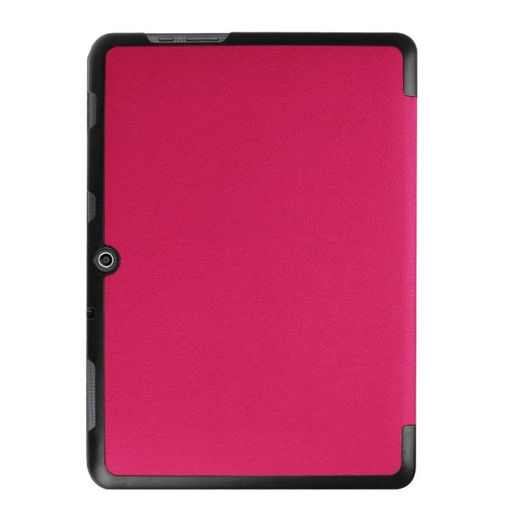 Custer Texture Horizontal Flip Solid Color Leather Case with Three-folding Holder for Acer Iconia One 10 B3-A10