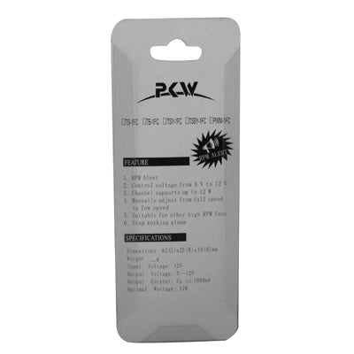 3-pin CPU Fan Cooler Speed Controller, RPM Alert