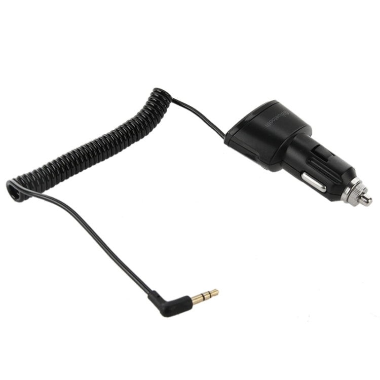 Car Charger Bluetooth 3.5mm AUX Audio Receiver Music Adapter with USB Port for iPad / iPhone 5 & 5C & 5S / iPhone 4 & 4S / Galaxy S IV / S III, DC 5V / 2.1A, Cable Length: 30cm (can be extended up to 95cm)(Black)