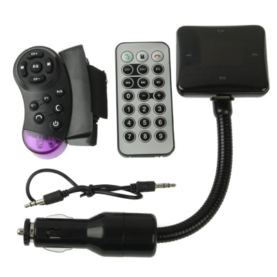 The Newest 1.5 inch Hands Free Car Kit Bluetooth FM Modulator & Car MP3 for Car Steering Wheel, Support SD / MMC Card / USB Flash Disk
