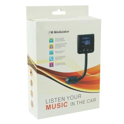 The Newest 1.5 inch Hands Free Car Kit Bluetooth FM Modulator & Car MP3 for Car Steering Wheel, Support SD / USB Flash Disk