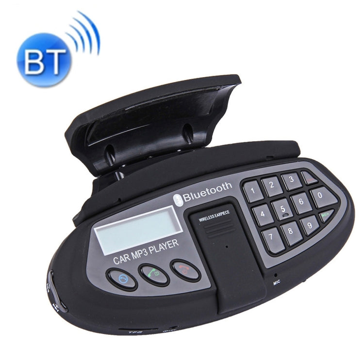 550 Steering Wheel Hand Free Bluetooth, Support FM Transmitter & TF Card(Black)