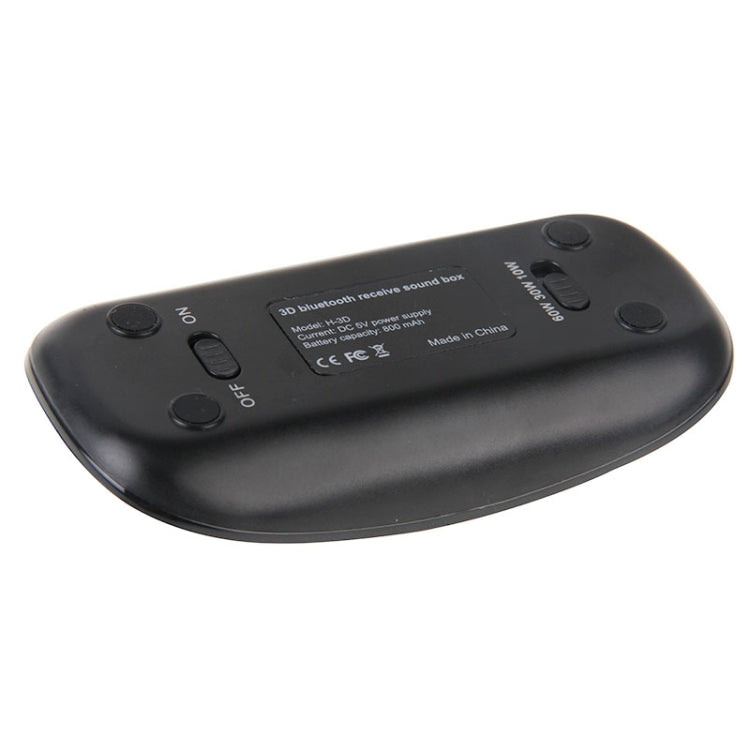 H-3D 3D Surrounded Effecf Bluetooth Music Receiver, For iPhone, Samsung, HTC, Sony, Google, Huawei, Xiaomi and other Smartphones(Black)