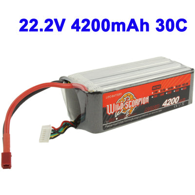 Wild Scorpion 22.2V 4200mAh 30C Replacement Li-Poly Battery Pack for Remote Control Toys