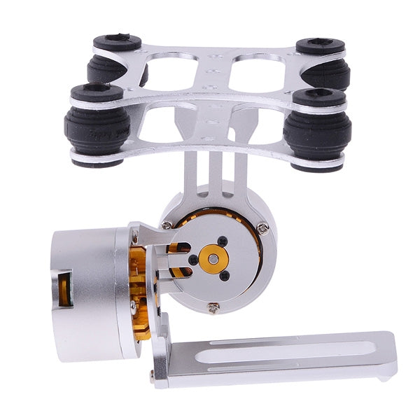 HJ 2-Axis Aluminum Brushless Gimbal PTZ with BGC 3.1 Brushless Gimbal Controller Plate for GOPRO FPV(Silver)