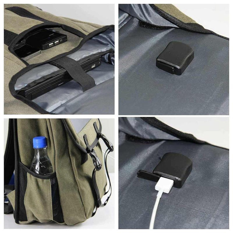 Portable and Fashionable Business Solar Charger Backpack with 10W Solar Panel & Standard USB Data Cable