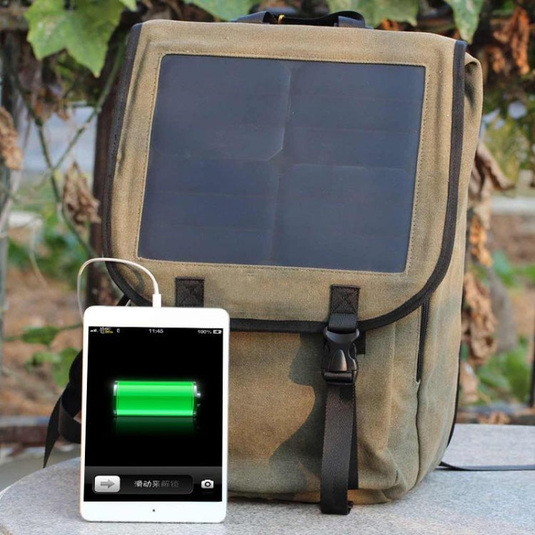 Portable and Fashionable Business Solar Charger Backpack with 10W Solar Panel & Standard USB Data Cable