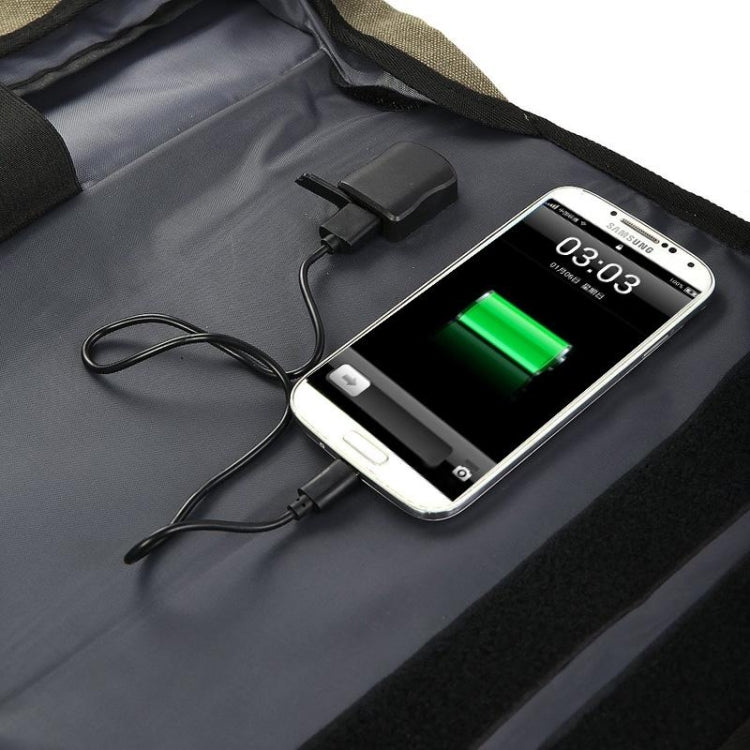 Portable and Fashionable Business Solar Charger Backpack with 10W Solar Panel & Standard USB Data Cable