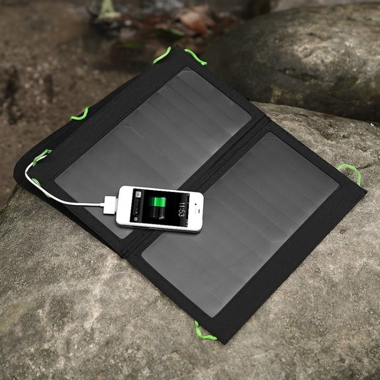 Foldable and Portable 13W Solar Panel Charger with Standard USB Data Cable and Four Key Rings for Mobile Phones & Digital Camera & MP3 & MP4 & iPad and other 5V USB Interface Power Banks(Black)