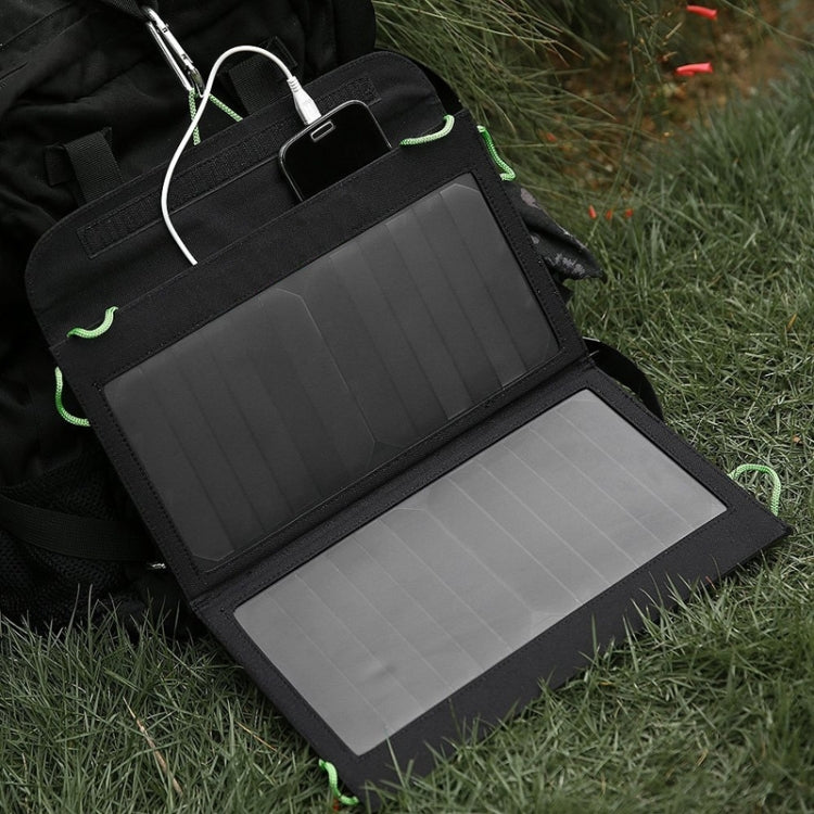 Foldable and Portable 13W Solar Panel Charger with Standard USB Data Cable and Four Key Rings for Mobile Phones & Digital Camera & MP3 & MP4 & iPad and other 5V USB Interface Power Banks(Black)