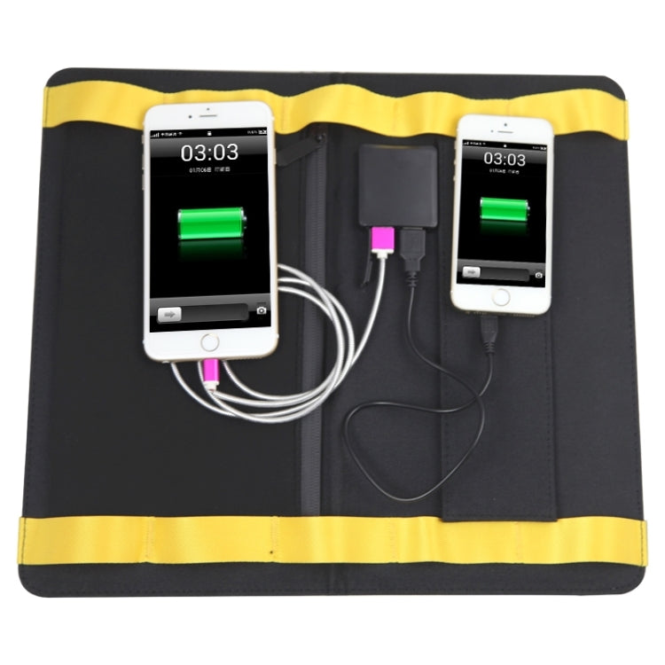 Portable 13W Solar Panel Charger with Holder & Standard USB Data Cable & Four Key Rings for Mobile Phones & Digital Camera & MP3 & MP4 & iPad and other 5V USB Interface Power Banks