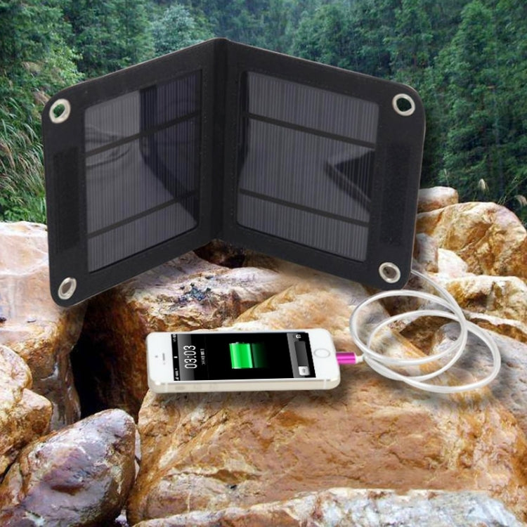 Foldable and Portable 3.5W Solar Panel Charger with Standard USB Data Cable and Four Key Rings for Mobile Phones & Digital Camera & MP3 & MP4 & iPad and other 5V USB Interface Power Banks