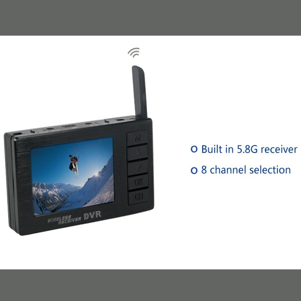 BOSCAM DV01S 8 Channel 2.4 inch Display Mini Video Camera 5.8GHz Wireless Receiving DVR