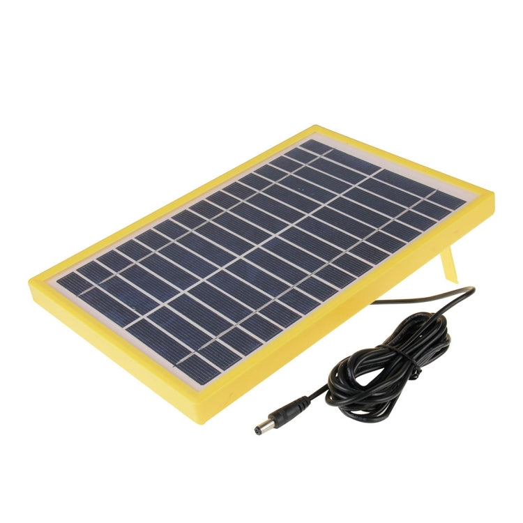15V 5.5W Portable Solar Panel with Holder Frame, 5.5 x 2.1mm Port(Yellow)