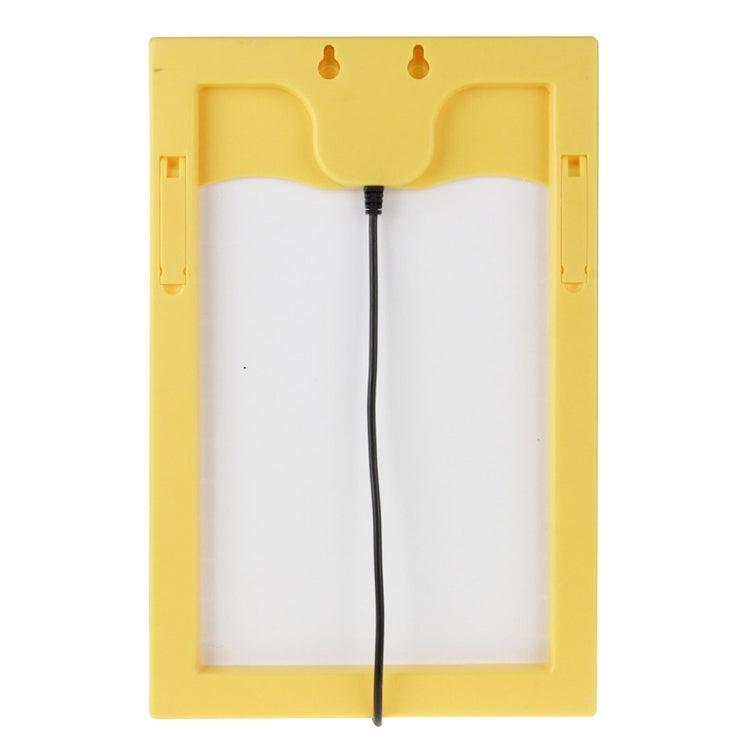 15V 5.5W Portable Solar Panel with Holder Frame, 5.5 x 2.1mm Port(Yellow)