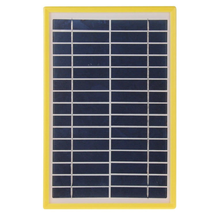 15V 5.5W Portable Solar Panel with Holder Frame, 5.5 x 2.1mm Port(Yellow)