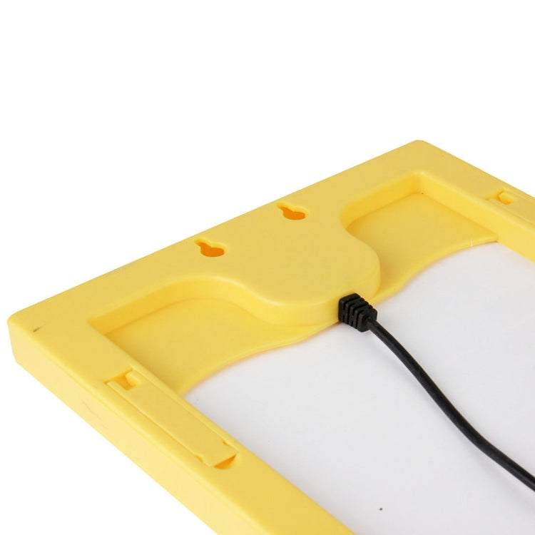 15V 5.5W Portable Solar Panel with Holder Frame, 5.5 x 2.1mm Port(Yellow)