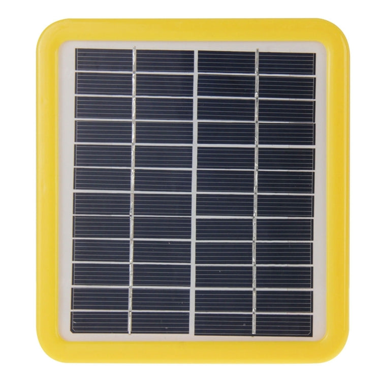 12V 2W Portable Solar Panel with Holder Frame, 5.5 x 2.1mm Port(Yellow)