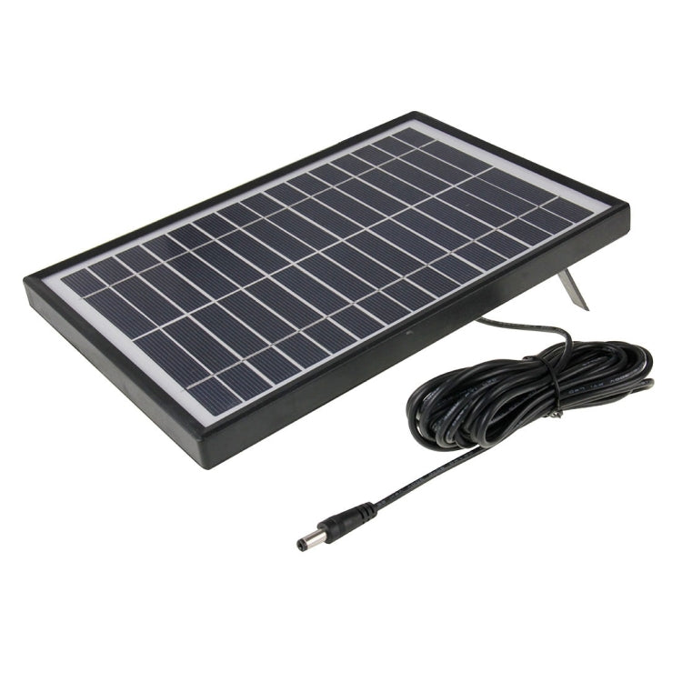 15V 5.5W Portable Solar Panel with Holder Frame, 5.5 x 2.1mm Port(Black)