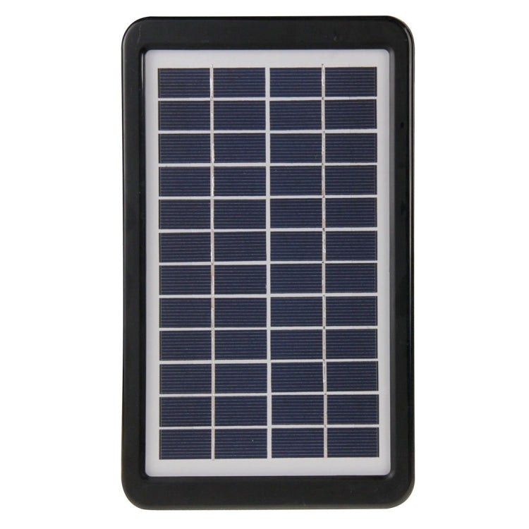 12V 3W Portable Solar Panel with Holder Frame, 5.5 x 2.1mm Port(Black)