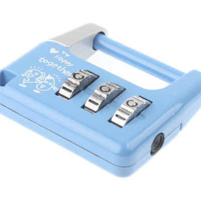 Cartoon Mini 3 Digit Combination Password Lock Padlock (Baby Blue)(Purple)