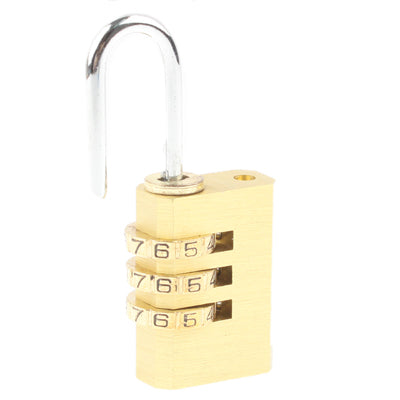 3 Digit Copper Resettable Combination Security Travel Lock