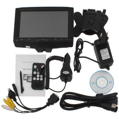 7 inch HD Touch Screen Car Monitor with Remote Control (HDMI, AV, VGA)