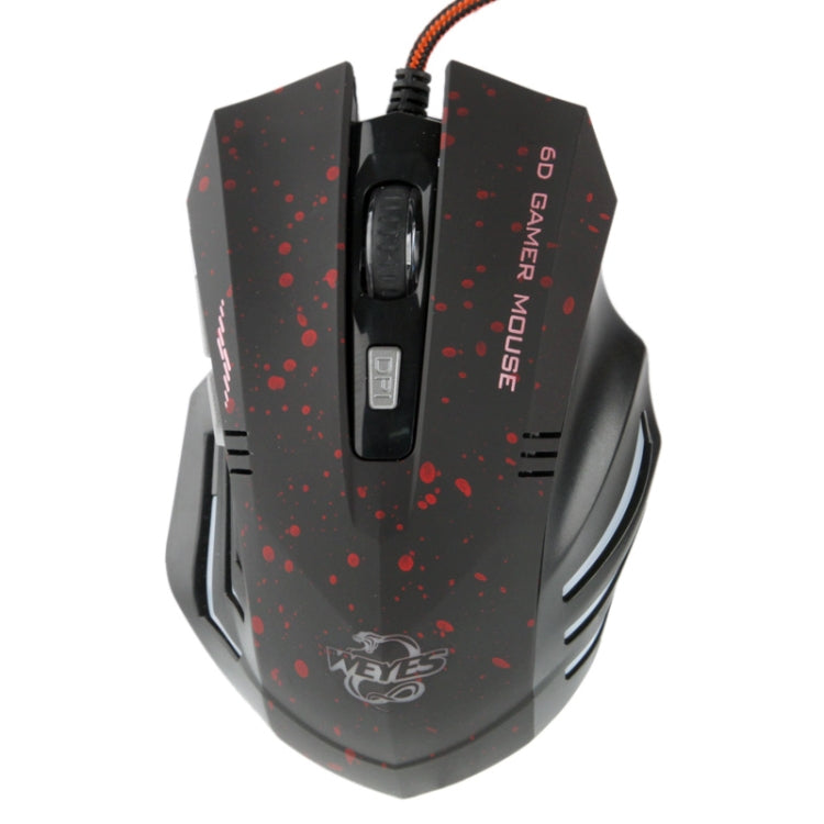 WEYES 2400DPI USB Optical 6D Competitive Game Mouse