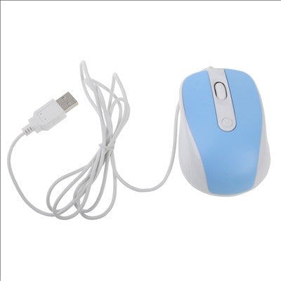 800DPI/1600DPI Adjustable USB Optical Mouse (Baby Blue)