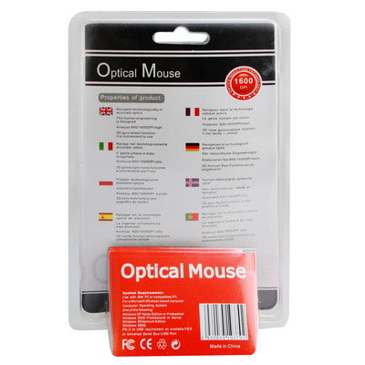 1600dpi USB Optical Mouse (Baby Blue)