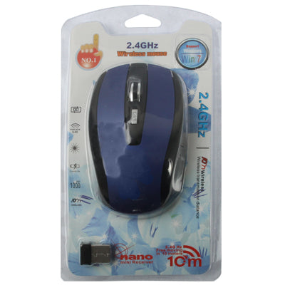 2.4 GHz 800~1600 DPI Wireless 6D Optical Mouse with USB Mini Receiver, Plug and Play, Working Distance up to 10 Meters