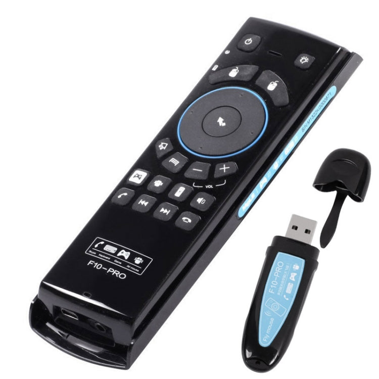 Mele F10-Pro 2.4G Wireless (Air mouse + Motion controller + Wireless keyboard) with Intelligent Voice for Computer / TV / Media Player / Android TV Box(Black)